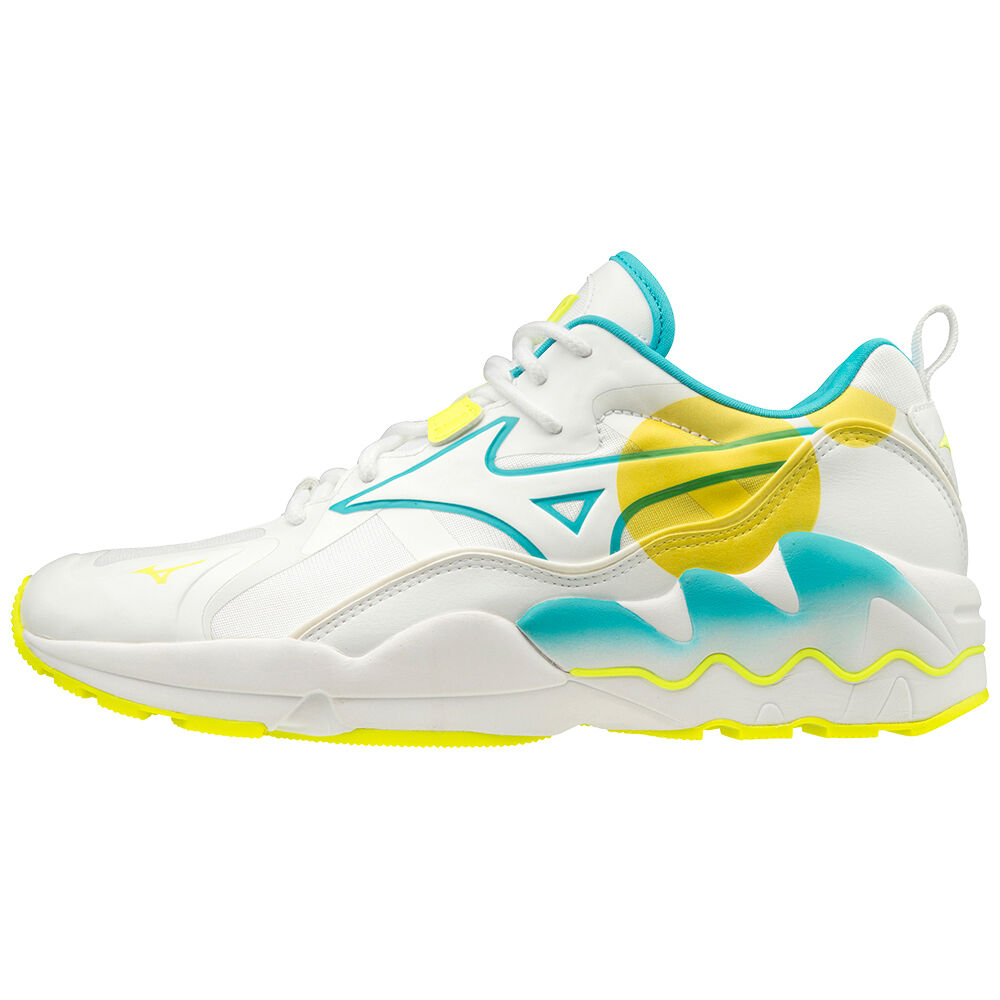 Deportivas Mizuno Wave Rider 1 Shape of Time Hombre Blancas/Amarillo Comprar CMZQ-62570